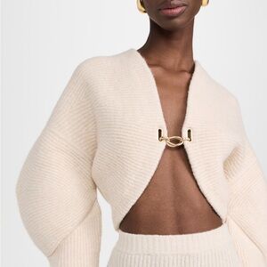 Cult gai - Elegant Cream Sweater with Gold Accent